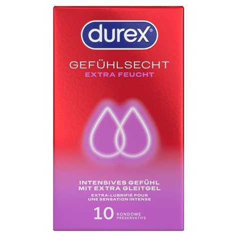 Durex Gefühlsecht Xtrafeucht10