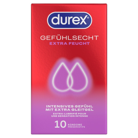 Durex Gefühlsecht Xtrafeucht10