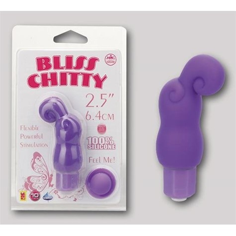 xBLISS CHITTY, MINI VIBRATOR, 10 FUNKTIONEN, WASSERFEST, SILIKON, LILA, 6,4CM