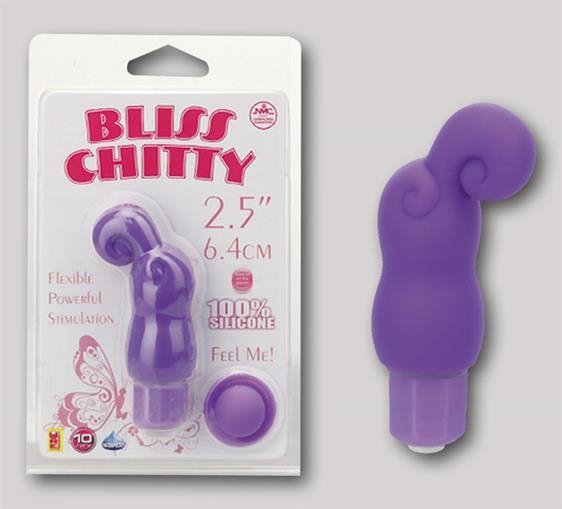 xBLISS CHITTY, MINI VIBRATOR, 10 FUNKTIONEN, WASSERFEST, SILIKON, LILA, 6,4CM