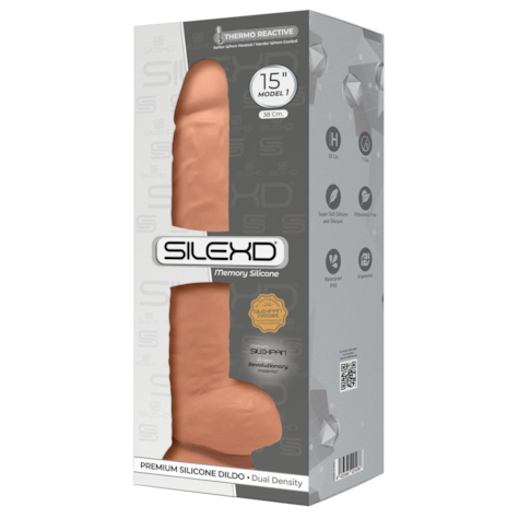 Dildo silikonowe z przyssawką 38cm Silexd