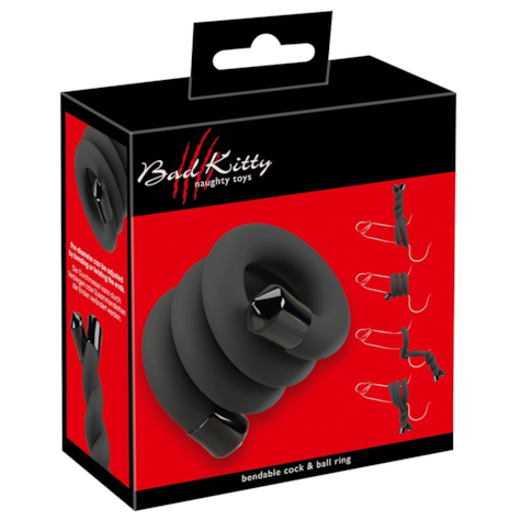 BK bendable cock & ball ring