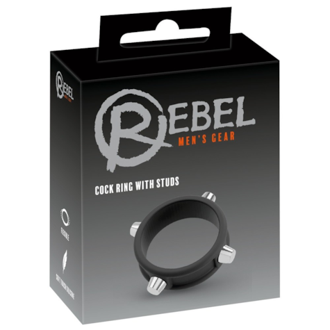 Rebel Cock Ring w Studs