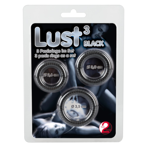 Silikonowe ringi czarne 3 szt.