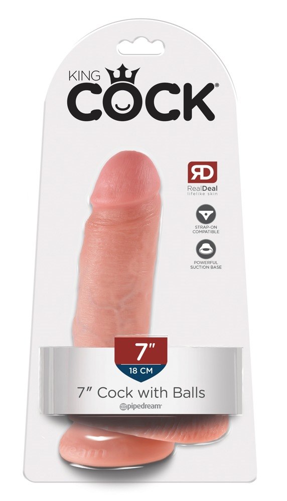 Dildo z przyssawką 17,8 cm King Cock