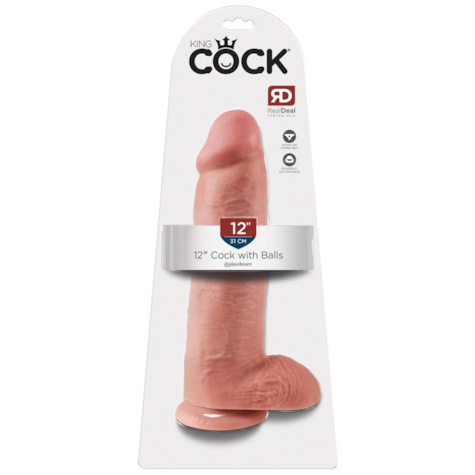Dildo z przyssawką 30,5 cm King Cock