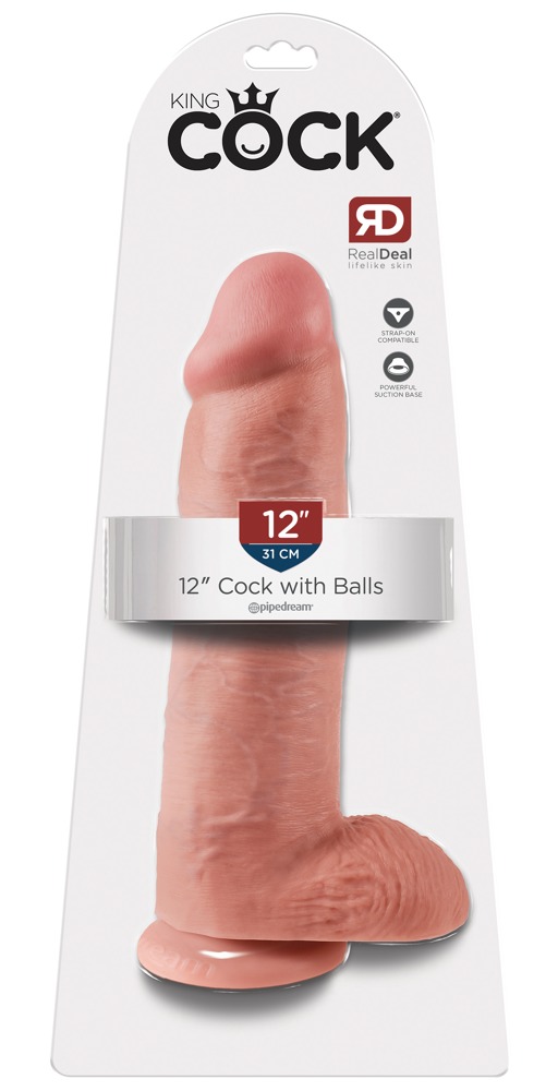 Dildo z przyssawką 30,5 cm King Cock