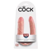 Dildo dwustronne Double Trouble 34cm King Cock