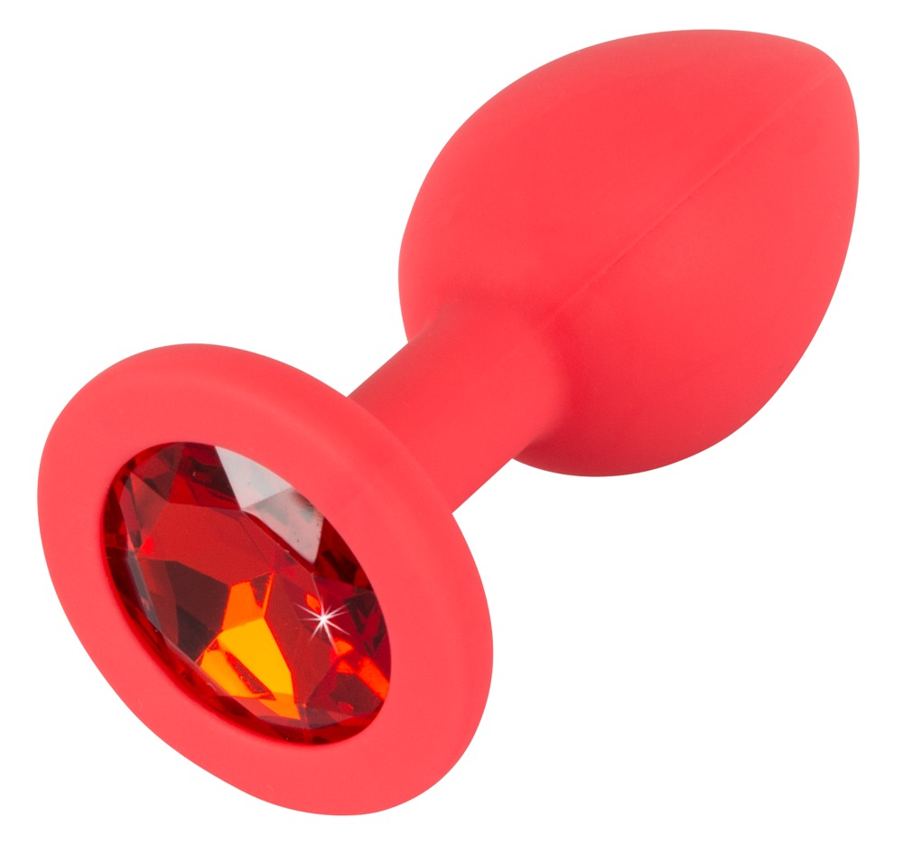 Korek analny silikonowy Joy Jewel czerwony 7,2 cm — zdjęcie 2