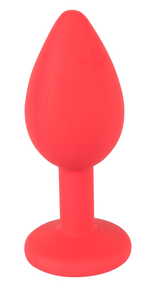 Korek analny silikonowy Joy Jewel czerwony 7,2 cm — zdjęcie 3