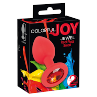 Korek analny silikonowy Joy Jewel czerwony 7,2 cm
