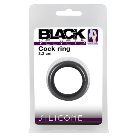 Silikonowy pierścień na penisa Black Velvets 3,2cm