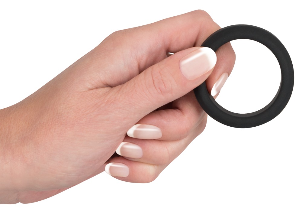 Silikonowy pierścień na penisa Black Velvets 3,8cm — zdjęcie 3