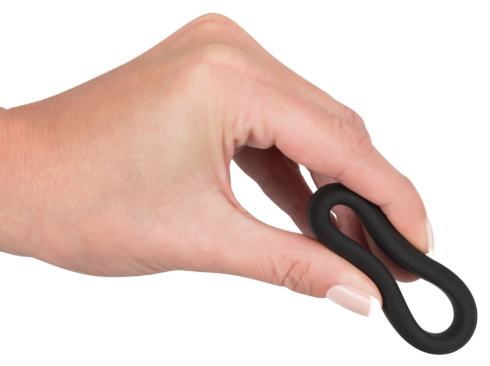 Silikonowy pierścień na penisa Black Velvets 3,8cm — zdjęcie 4