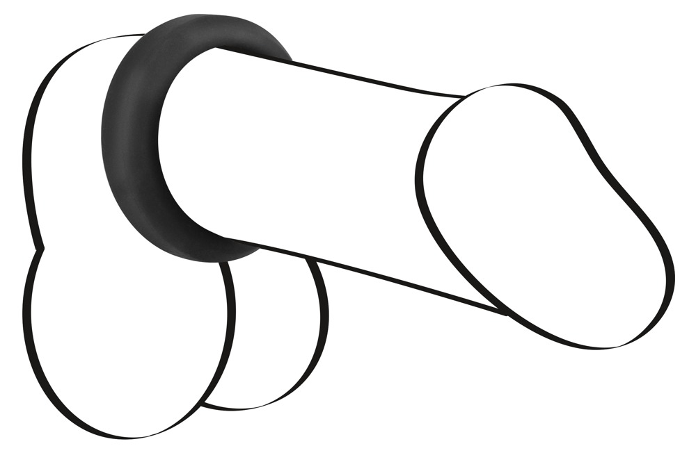 Silikonowy pierścień na penisa Black Velvets 3,8cm — zdjęcie 5