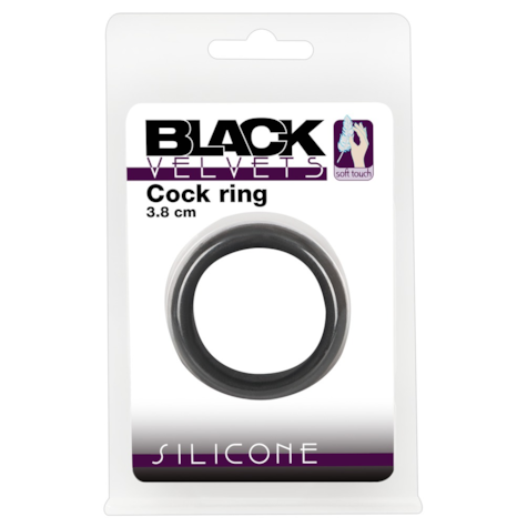 Silikonowy pierścień na penisa Black Velvets 3,8cm