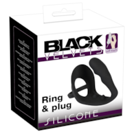 Black Velvets Pierścień z korkiem analnym