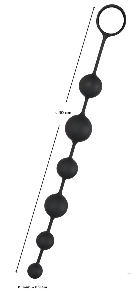 Koraliki analne silikonowe 40 cm Black Velvets — zdjęcie 5