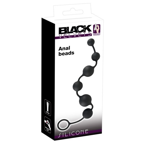 Koraliki analne silikonowe 40 cm Black Velvets