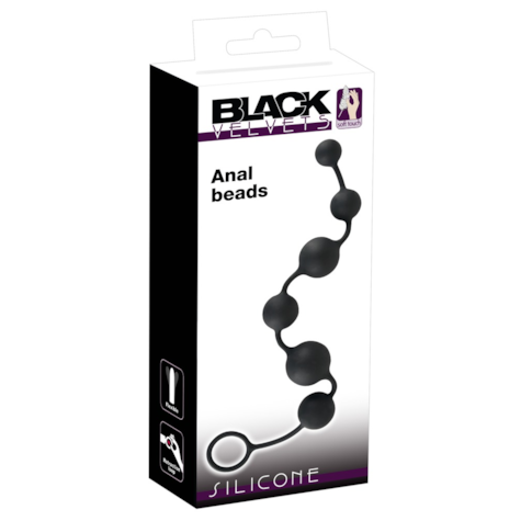 Koraliki analne silikonowe 40 cm Black Velvets