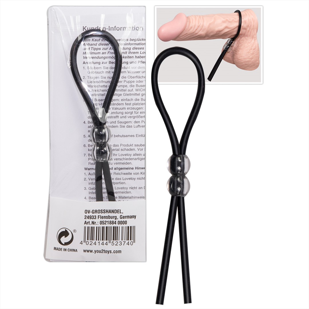 You2Toys - Czarny silikonowy piercieñ
