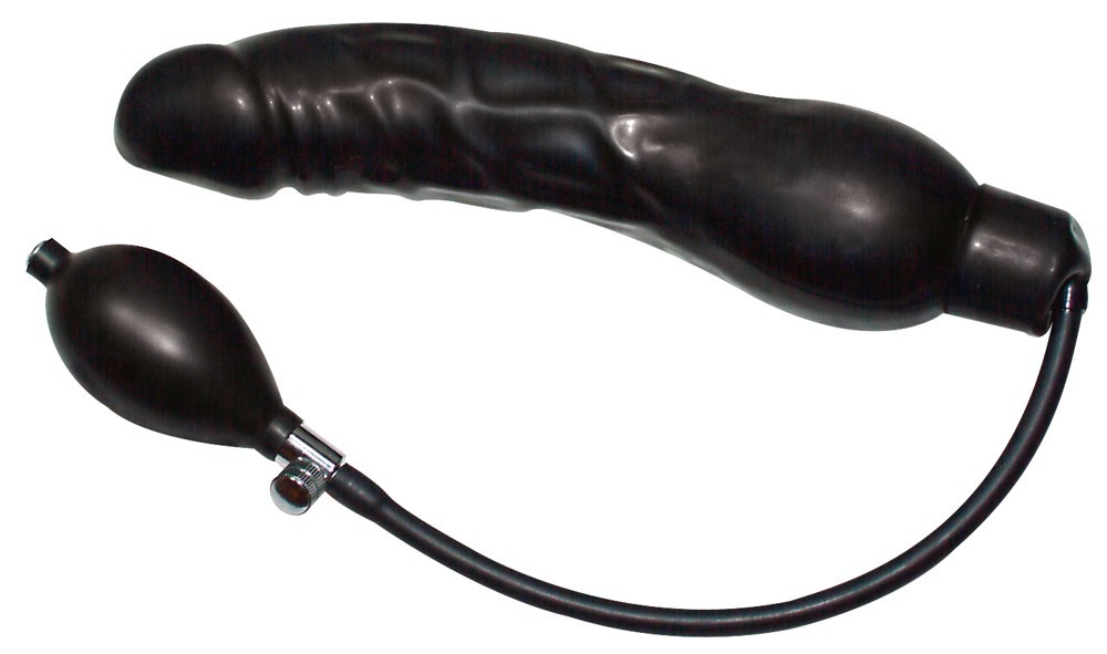 Dildo lateksowe pompowane Black Latex Balloon 24 cm — zdjęcie 2