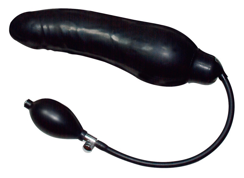 Dildo lateksowe pompowane Black Latex Balloon 24 cm — zdjęcie 3
