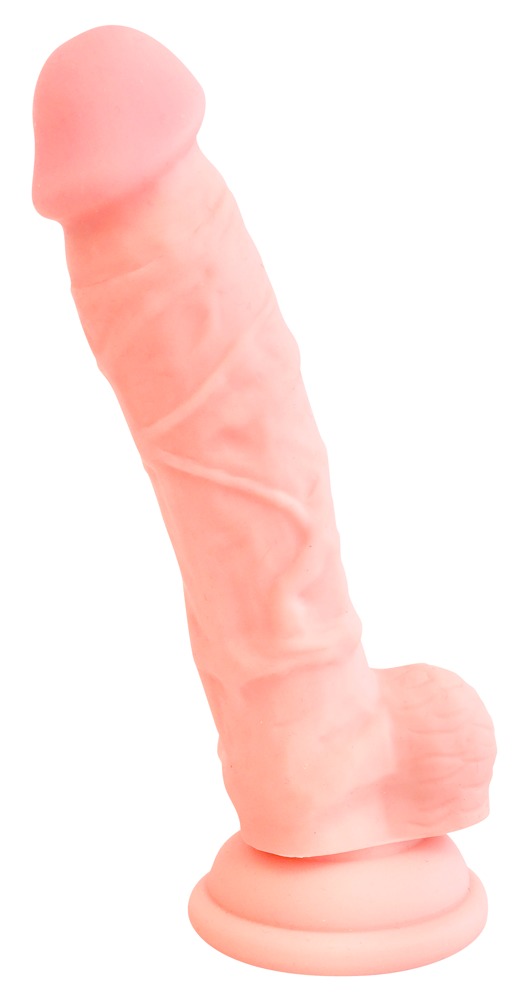 Dildo silikonowe medyczne z przyssawką 18 cm — zdjęcie 2