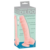 Dildo silikonowe medyczne z przyssawką 24 cm