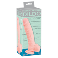 Dildo silikonowe medyczne z przyssawką 24 cm