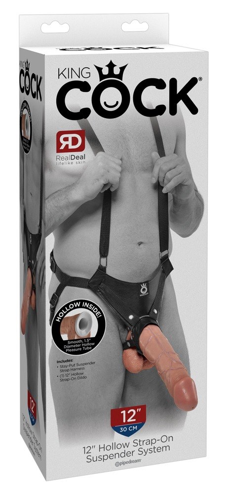 King Cock Hollow Strap-On Suspender System 30cm