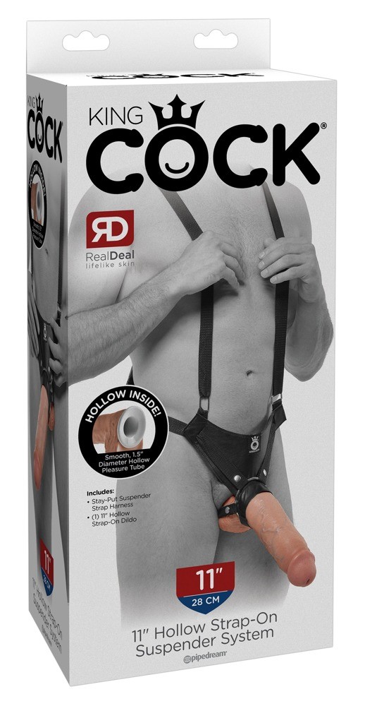 King Cock Hollow Strap-On Suspender System 28cm