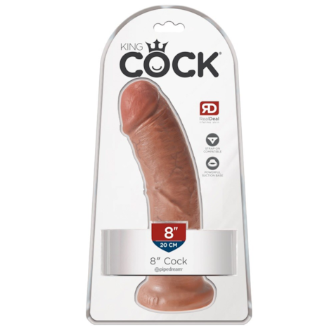 King Cock 8 inch Tan