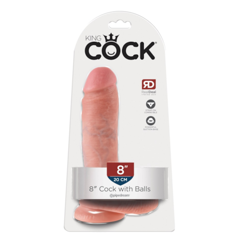 Dildo z przyssawką 21 cm King Cock