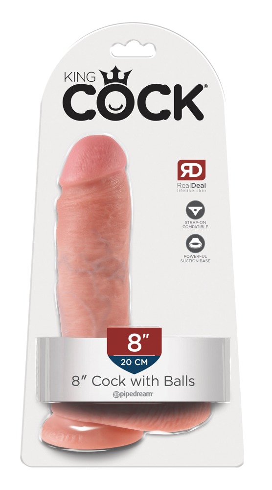 Dildo z przyssawką 21 cm King Cock