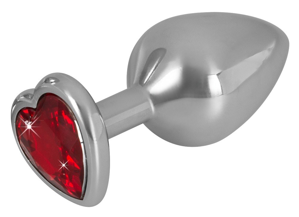 Korek analny aluminiowy Diamond Serce 8,2 cm — zdjęcie 2