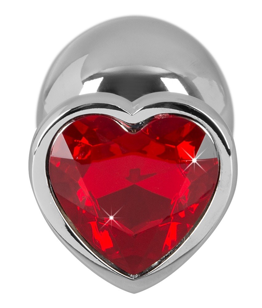 Korek analny aluminiowy Diamond Serce 8,2 cm — zdjęcie 3