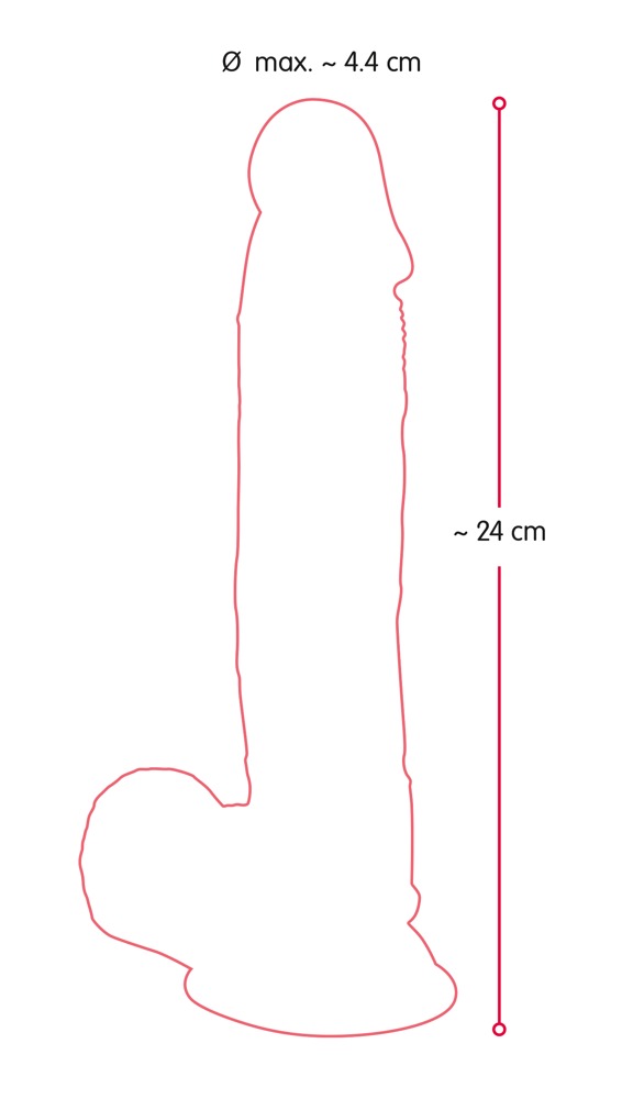Dildo z przyssawką 24 cm Nature Skin — zdjęcie 9