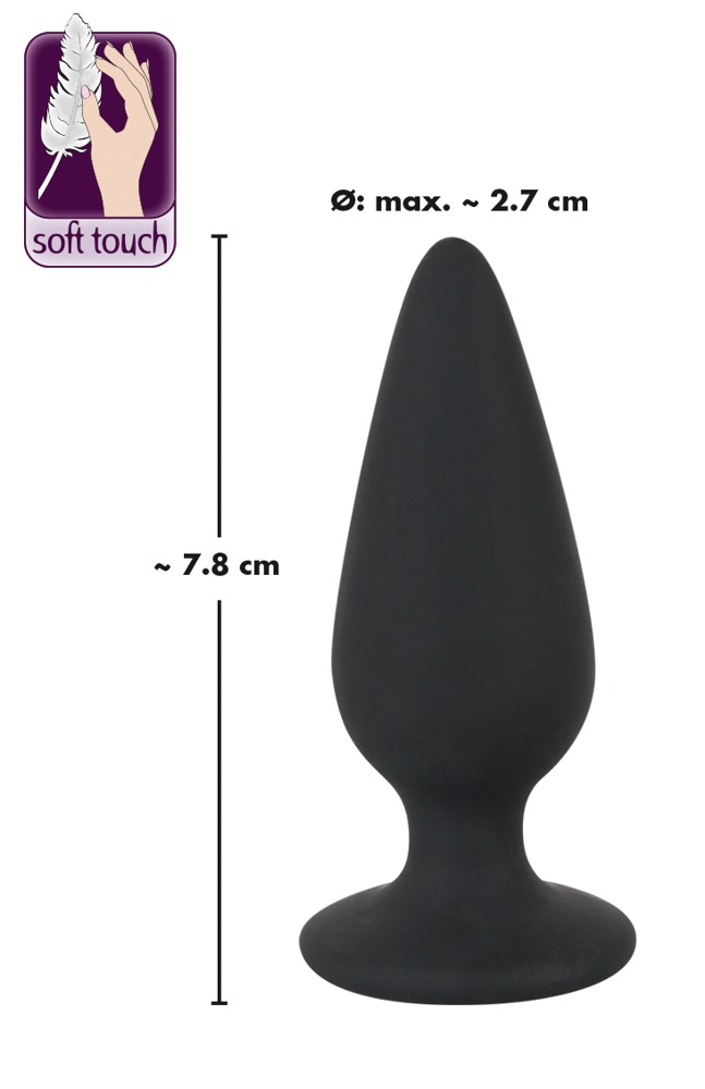 Korek analny silikonowy 7,8 cm Black Velvets — zdjęcie 6