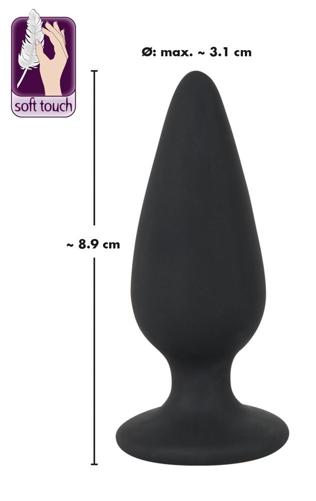 Korek analny silikonowy 8,9 cm Black Velvets — zdjęcie 7