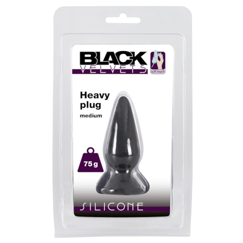 Korek analny silikonowy 8,9 cm Black Velvets