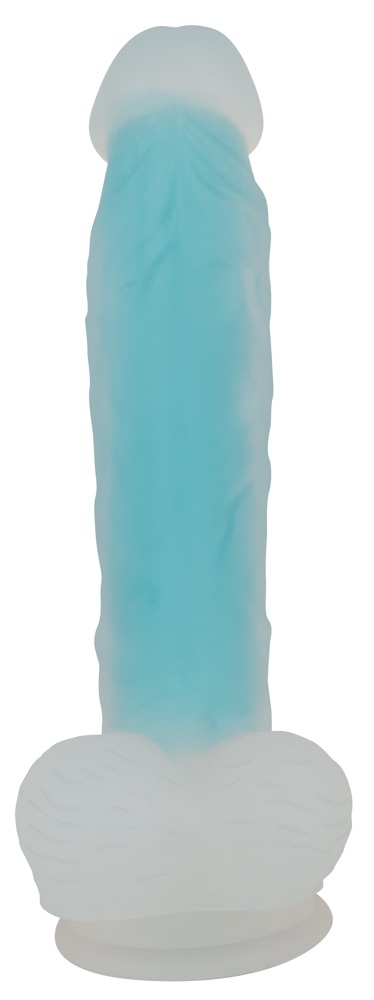 Dildo z przyssawką Glow in the Dark 20,5 cm — zdjęcie 4