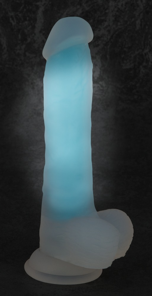 Dildo z przyssawką Glow in the Dark 20,5 cm — zdjęcie 6