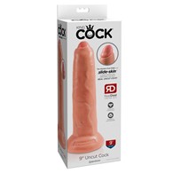 Dildo z przyssawką Uncut Cock 22,7 cm King Cock