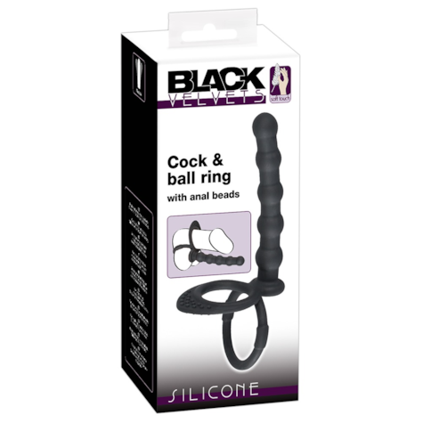 Black Velvets pierścień na penisa i jądra