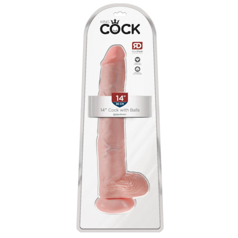 Dildo z przyssawką 36cm King Cock