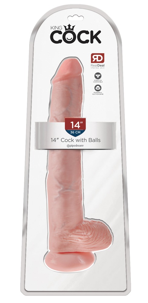 Dildo z przyssawką 36cm King Cock