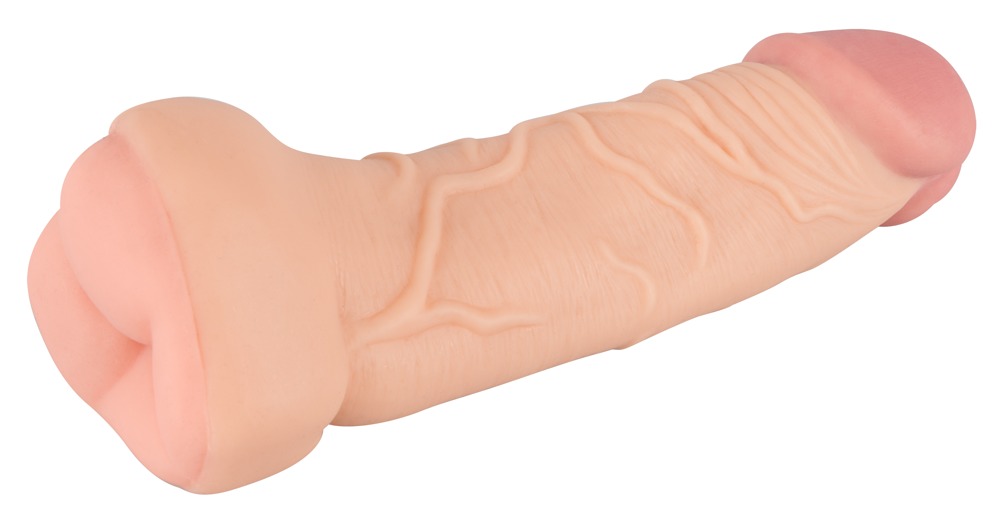 2 w 1 Przedłużka i masturbator Nature Skin — zdjęcie 2