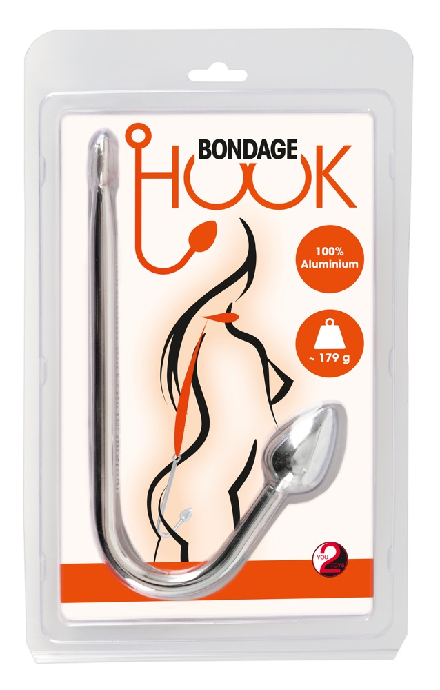 You2Toys - Korek analny aluminiowy Bondage Hook 24 cm