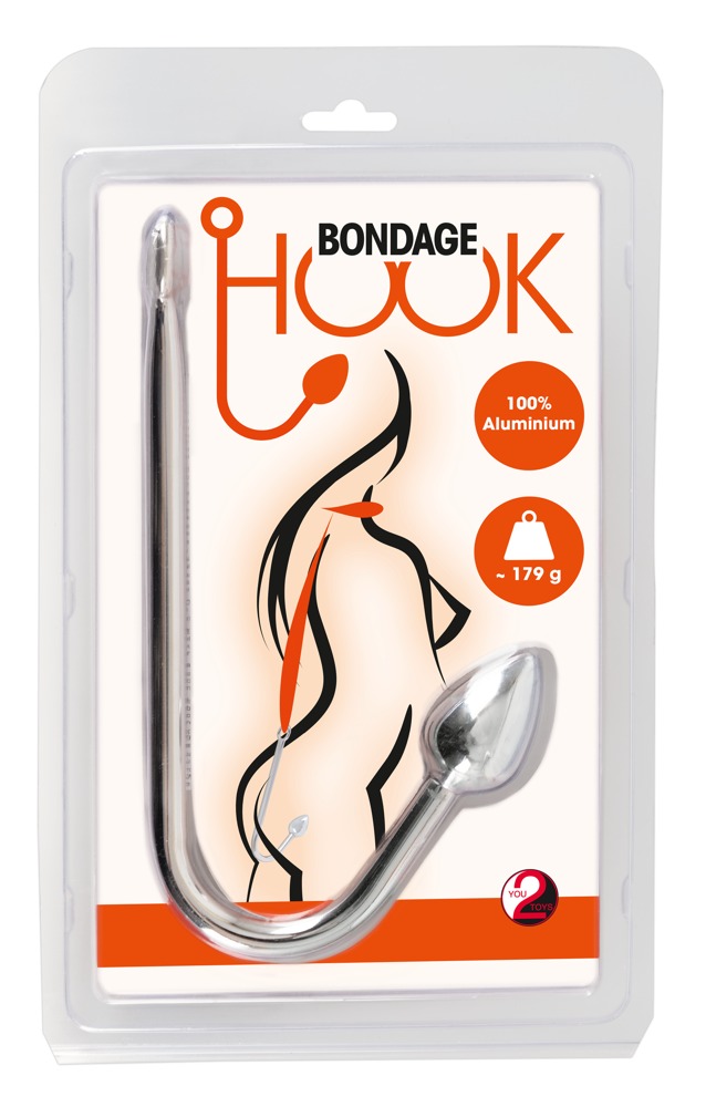 Korek analny aluminiowy Bondage Hook 24 cm